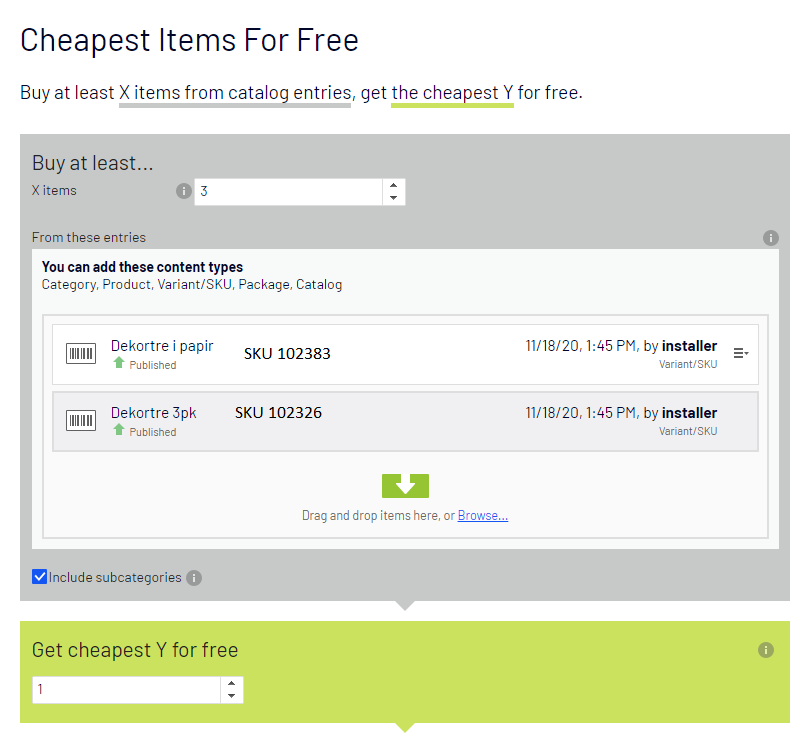 Working with promotions in Optimizely Commerce Cloud